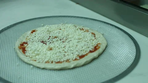 Adding Toppings Cheese Pizza Stock Footage 49130817
