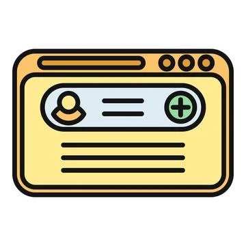 Adding user profile to social network interface イラスト素材