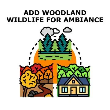 Adding wood life elements for natural ambiance concept Illustrazione stock