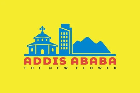 Addis Ababa city skyline vector graphic Stock Illustration