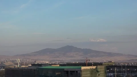Addis Ababa, Ethiopia mountain located at east if Addis Ababa. Stock Footage 302253416