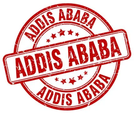 Addis Ababa red grunge round vintage rubber stamp Stock Illustration