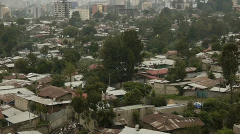 Addis ababa slums 2 Stockbeeldmateriaal 29663642