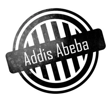 Addis Abeba - Button, stamp Ilustração Stock