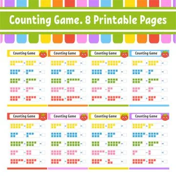 Addition and subtraction. Task for kids. Education developing worksheet. Acti Stock Illustration