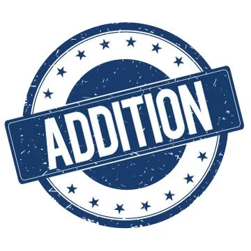 ADDITION stamp sign Stock Illustration