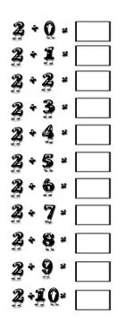 Addition table. Stock Illustration
