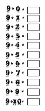 Addition table. Stock Illustration