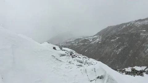 Additional Angle of Everest Avalanche, Mount Everest - 01 Jan 1970 Stock Footage 205385207