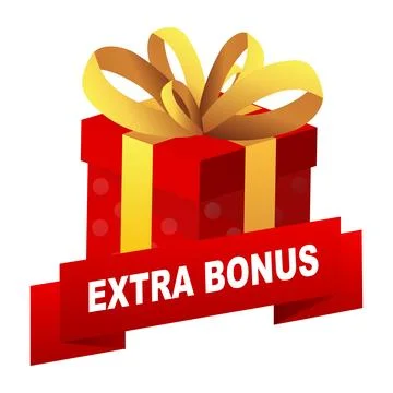 Additional bonus gift, gift tag. Vector illustration Stock Illustration