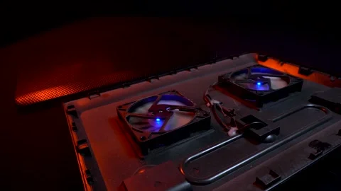 Additional cooling for laptop stand black Stock-Footage 310668847