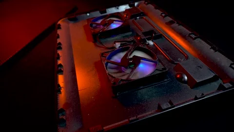 Additional cooling for laptop stand black Stock-Footage 310668880