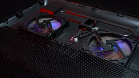 Additional cooling for laptop stand black Stock-Footage 310668956