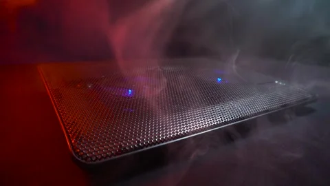 Additional cooling for laptop stand black Stock-Footage 310668995