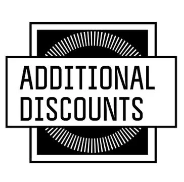 ADDITIONAL DISCOUNTS stamp on white background Stock Illustration