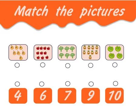 Additional education. Math activity sheet for kids Illustrazione stock