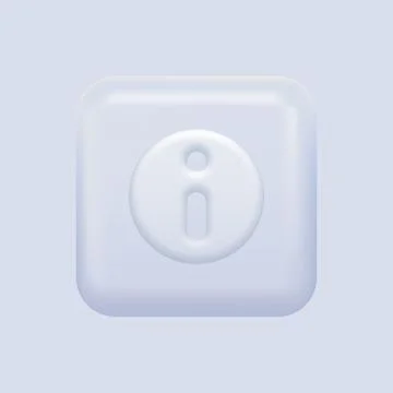 Additional Information Icon. White Squared Design Element Stock Illustration