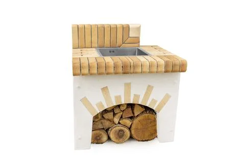 Additional Module for Outdoor Brick Fireplace With Wood Storage And Built i.. 写真素材