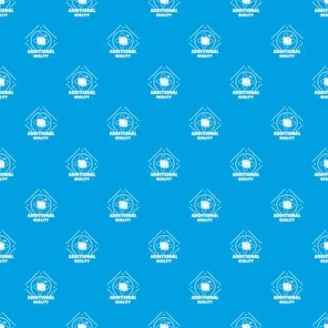 Additional reality pattern vector seamless blue イラスト素材