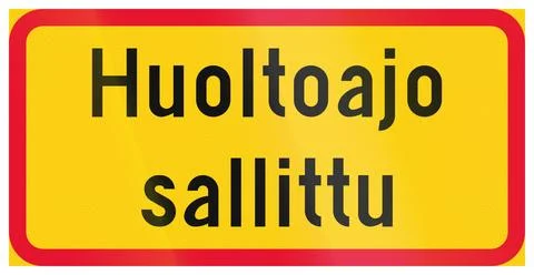 Additional road sign in Finland - Except for local access Illustrazione stock