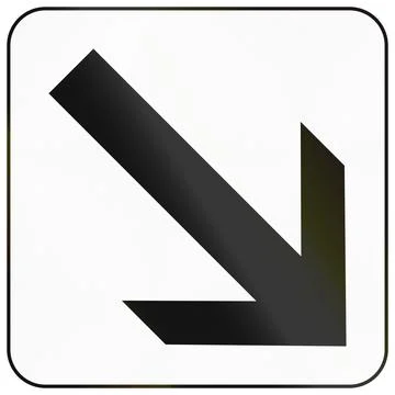 Additional road sign panel used in France - To the right Stock Illustration