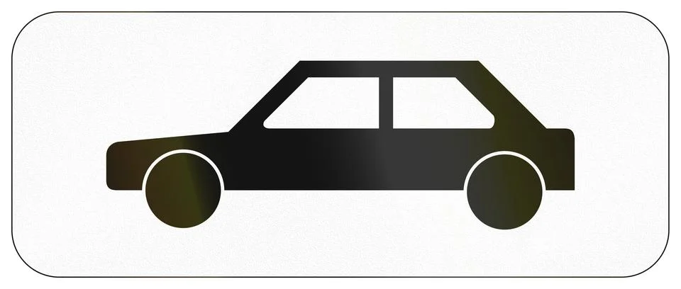 Additional road sign panel used in France - Applies to cars Stock Illustration