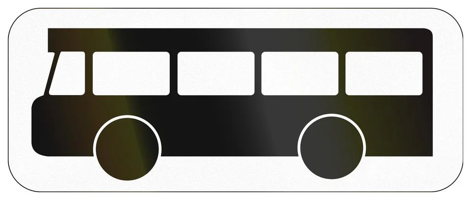 Additional road sign panel used in France - Applies to buses Illustrazione stock