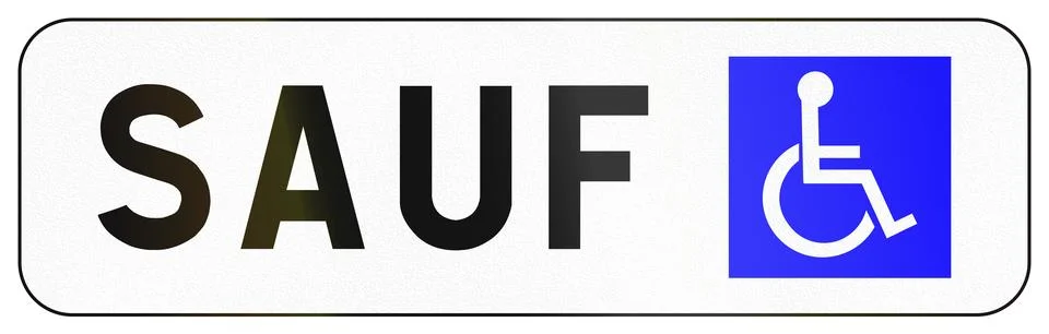 Additional road sign panel used in France - Except disabled Stock Illustration