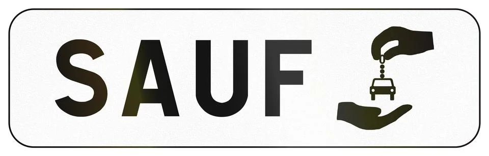 Additional road sign panel used in France - Except carsharing Stock Illustration