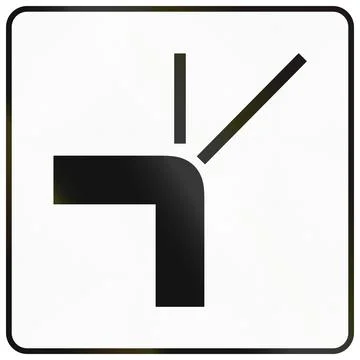Additional road sign panel used in France - Intersection layout 스톡 일러스트