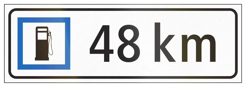 Additional road sign panel used in Switzerland - Distance to second next ga.. Stock Illustration