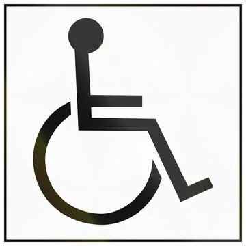Additional road sign panel used in Switzerland - Handicapped people Stock Illustration