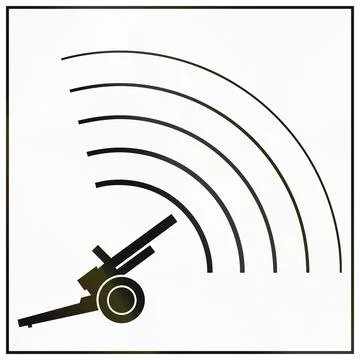 Additional road sign panel used in Switzerland - Shooting noise Stock Illustration