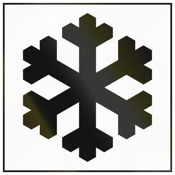 Additional road sign panel used in Switzerland - Ice or snow on road Stock Illustration