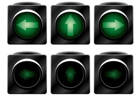 Additional traffic light. variants. Stock Illustration