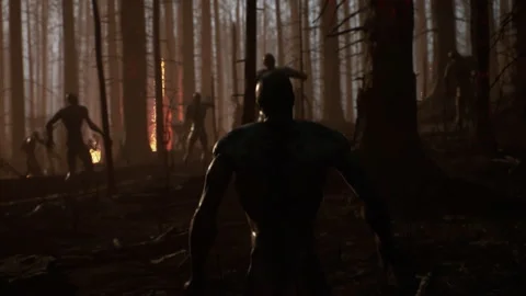 Additional zombie support forces join the attack 01 Stock Footage 232546505
