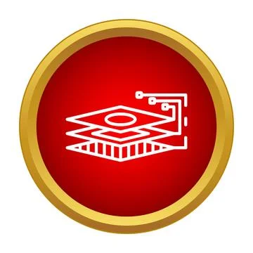 Additive manufacturing 3d printing process icon concept Stock Illustration