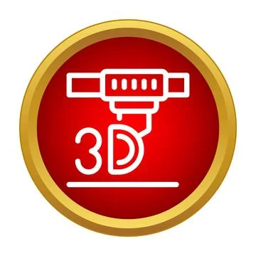 Additive manufacturing 3d printing process icon concept Stock Illustration