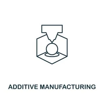 Additive Manufacturing icon. Thin line style industry 4.0 icons collection. UI Stock Illustration
