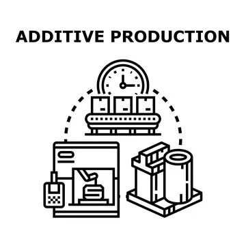 Additive production process using modern manufacturing technology Stock Illustration