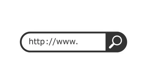 Address and navigation bar icon. Vector illustration. Business concept search Illustrazione stock