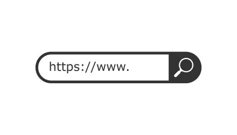 Address and navigation bar icon. Vector illustration. Business concept search Illustrazione stock