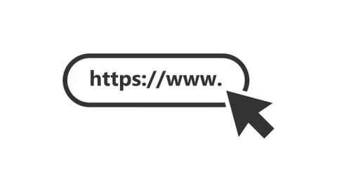 Address and navigation bar icon. Vector illustration. Business concept search Ilustración de archivo