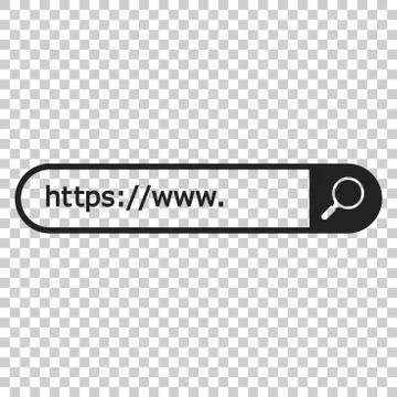 Address and navigation bar icon. Vector illustration on isolated transparent  库存插图