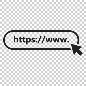 Address and navigation bar icon. Vector illustration on isolated transparent  库存插图