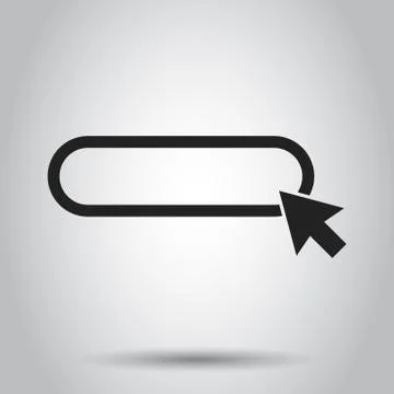 Address and navigation bar icon. Vector illustration. Business concept search Illustrazione stock