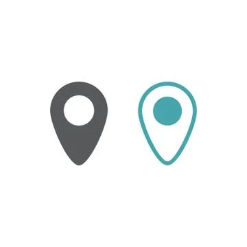 Address badge on the map. Stock Illustration
