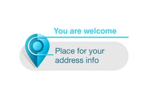 Address block place for website Stock Illustration