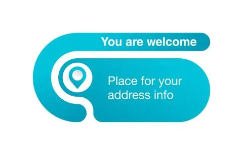 Address block template with creative rounded frame Stock Illustration