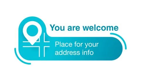 Address block template for website or banner Stock Illustration